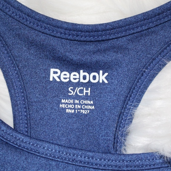 Reebox, Racerback Blue removable pads sports bra Small - Picture 3 of 5